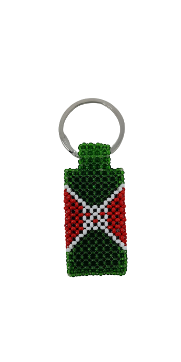 Hand Beaded Keyring - Burundi