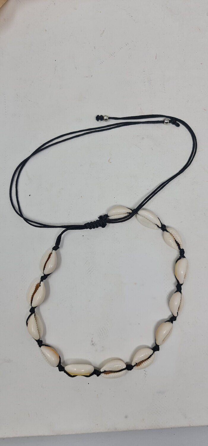 Adjustable Cowrie Shell Necklace/Headress