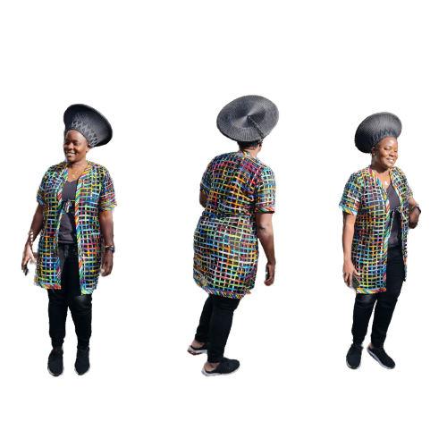 African Print Web Kimono Outfit - Size 14/16