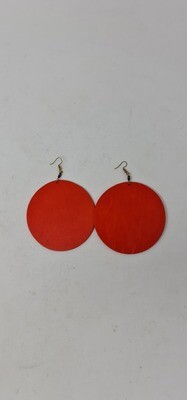 Wooden Circular Earrings - Size 10cm