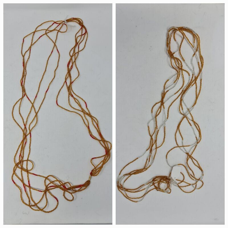 5 in 1 Handbeaded African Waist Beads - Measurements:  51&quot; / 130cm
