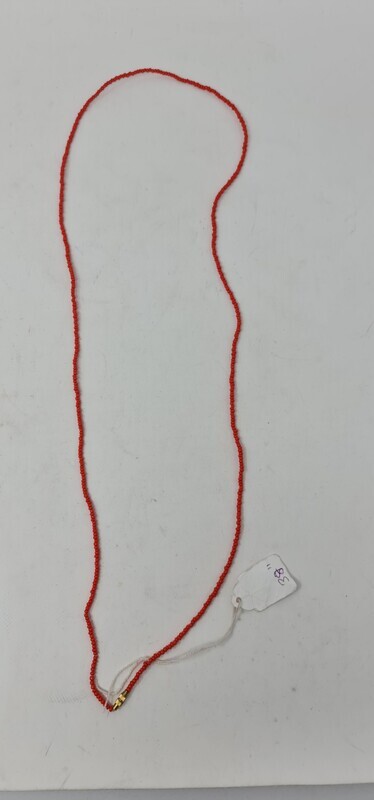 Red Handbeaded African Waist Beads - Size 38&quot;/ 97cm
