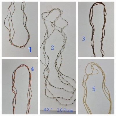 3 in 1 Handbeaded African Waist Beads - Size 42" / 107cm