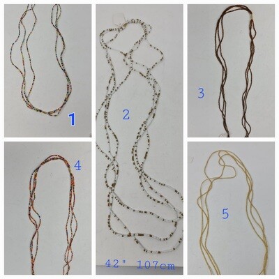 3 in 1 Handbeaded African Waist Beads - Measurements: 42&quot; / 107cm