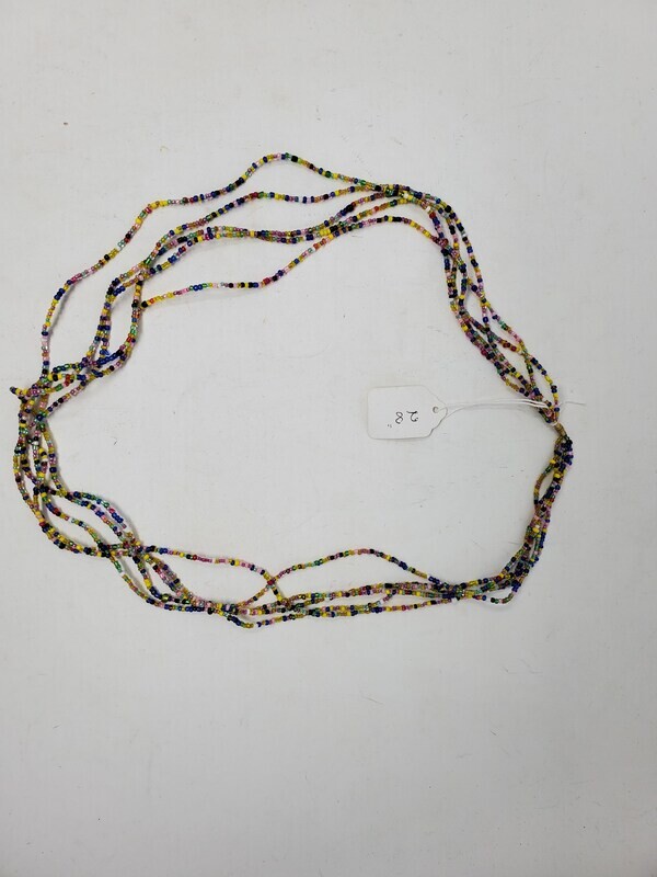 5 in 1 Handbeaded African Waist Beads - Measurements:  28&quot; / 71.1cm