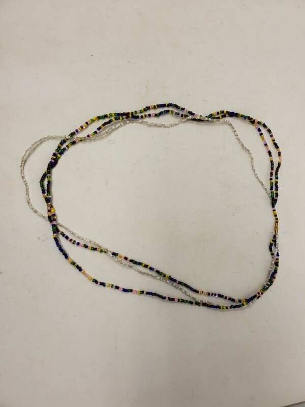 3 in 1 Handbeaded African Waist Beads - Measurements: 30&quot; / 76.2cm
