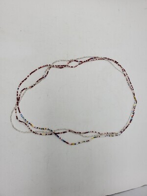 3 in 1 Handbeaded African Waist Beads - Measurements: 33&quot; / 83.8cm
