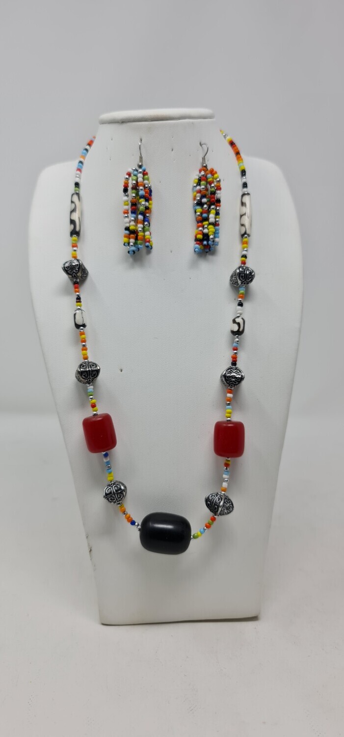 Ethnic Necklace with Matching Earrings
