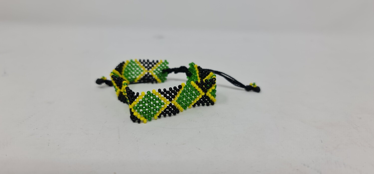 Adjustable Hand Beaded Bracelets - Jamaica
