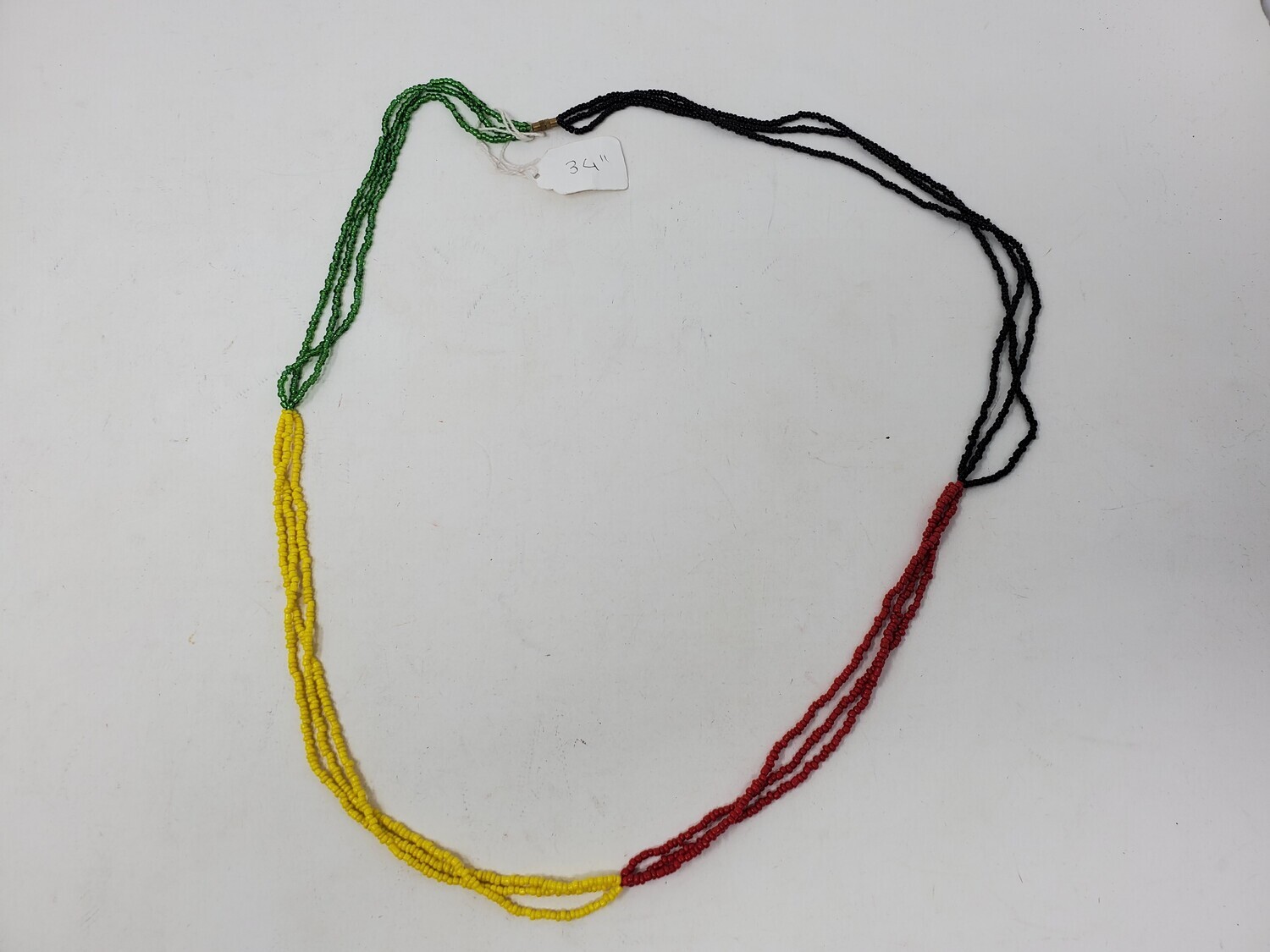 3 in 1 Handbeaded African Waist Beads - Measurements: 34&quot; / 86.4cm