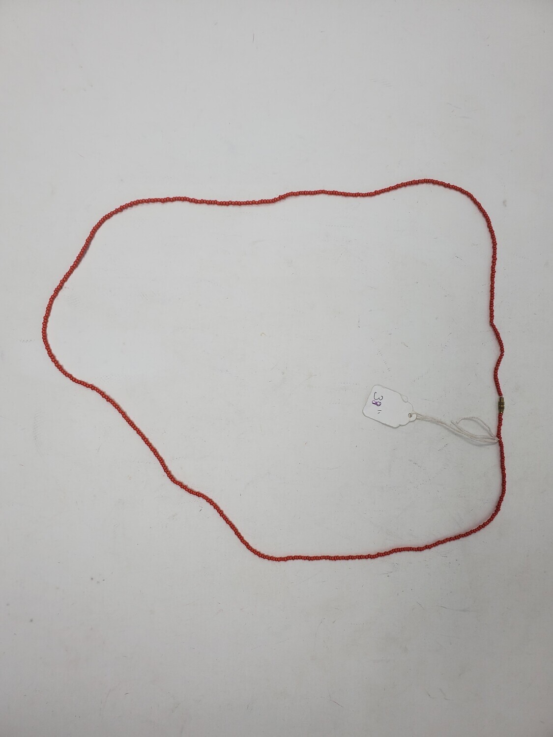 Handbeaded African Waist Beads - Size 38&quot; / 96.5cm - Red masai