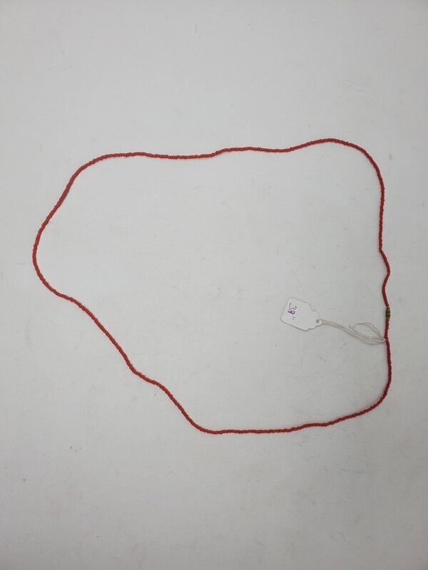 Handbeaded African Waist Beads - Size 38&quot; / 96.5cm - Red masai