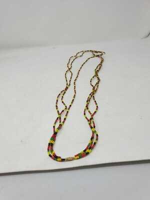 3 in 1 Handbeaded African Waist Beads - Measurements: 41&quot;/ 104.1cm