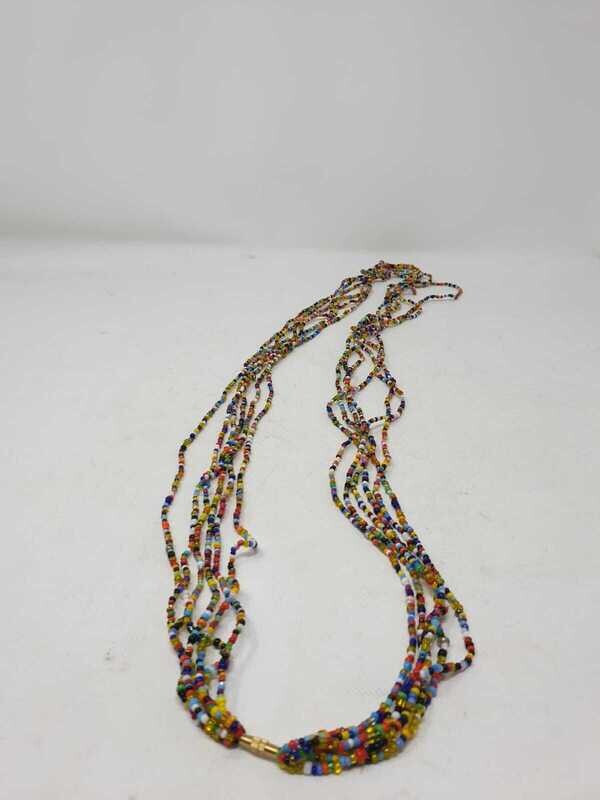 7 in 1 Handbeaded African Waist Beads - Measurements:  45&quot;/ 114.3cm
