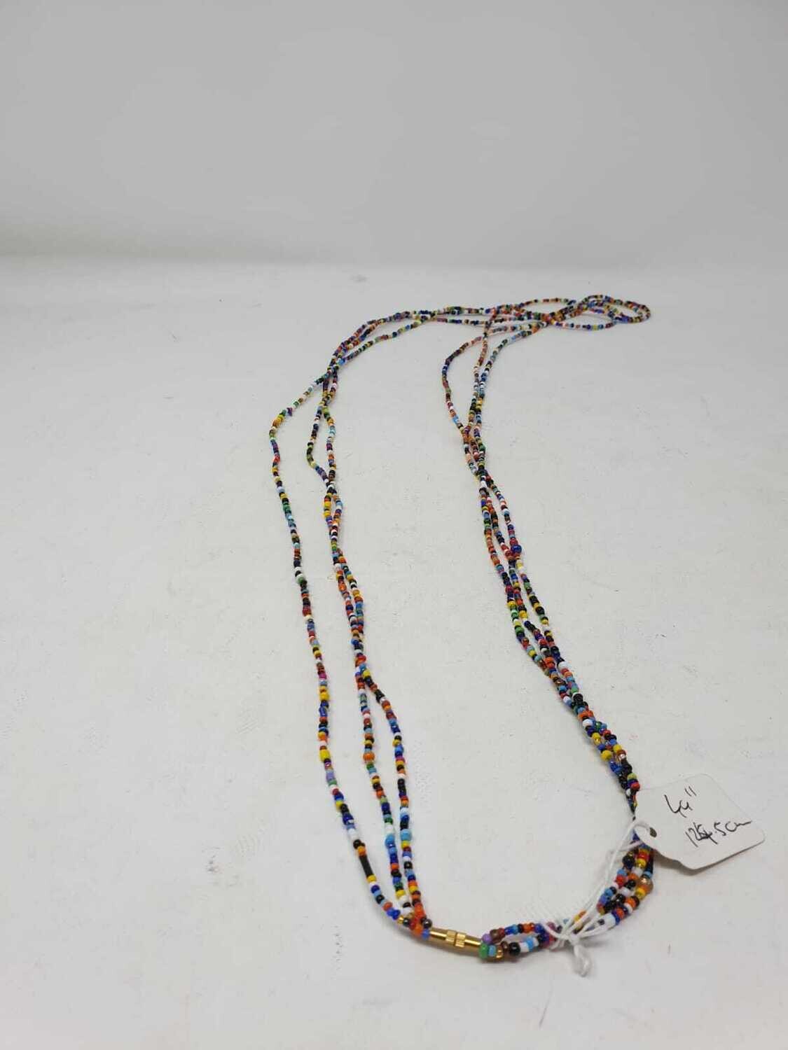 3 in 1 Handbeaded African Waist Beads - Measurements: 49&quot;/ 124.5cm