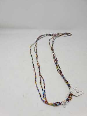 3 in 1 Handbeaded African Waist Beads - Measurements: 49&quot;/ 124.5cm