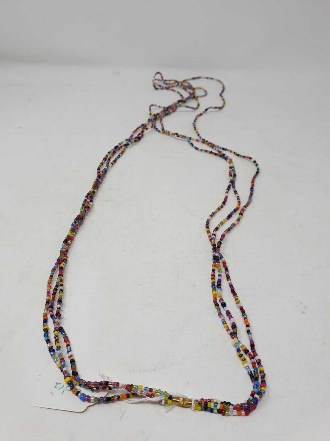 3 in 1 Handbeaded African Waist Beads - Size 50"/ 127cm