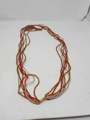 7 in 1 Handbeaded African Waist Beads - Measurements:  51&quot;/ 129.5cm