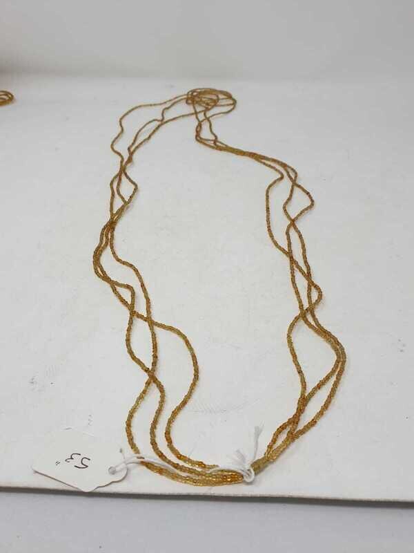 3 in 1 Handbeaded African Waist Beads - Measurements:  53&quot;/ 134.6cm