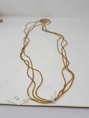 3 in 1 Handbeaded African Waist Beads - Measurements:  53&quot;/ 134.6cm