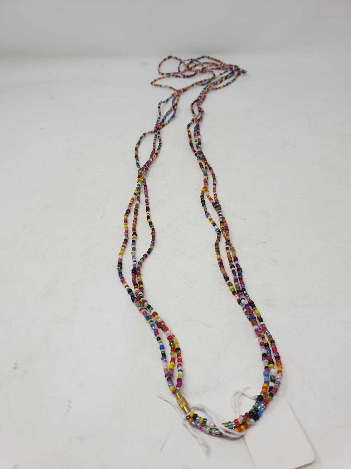 3 in 1 Handbeaded African Waist Beads - Size 50"/ 127cm