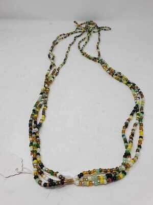 3 in 1 Handbeaded African Waist Beads - Measurements:  51&quot;/ 129.5cm