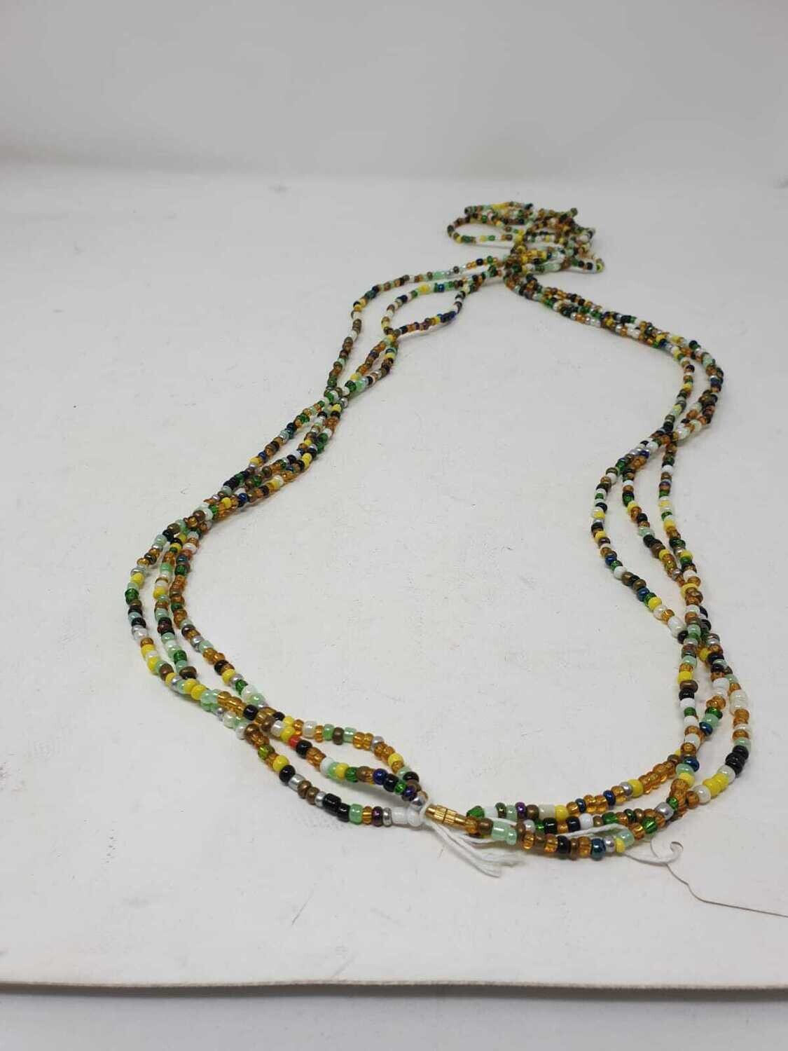 3 in 1 Handbeaded African Waist Beads - Size 51&quot;/ 129.5cm