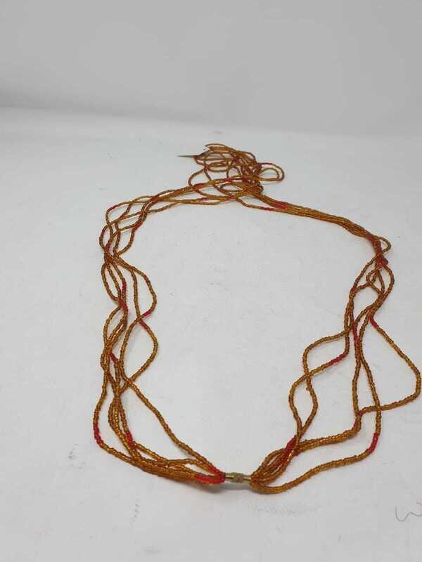 5 in 1 Handbeaded African Waist Beads - Measurements: 51&quot;/ 129.5cm
