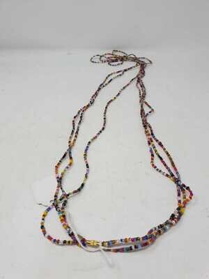 3 in 1 Handbeaded African Waist Beads - Measurements:  52&quot;/ 132.1cm
