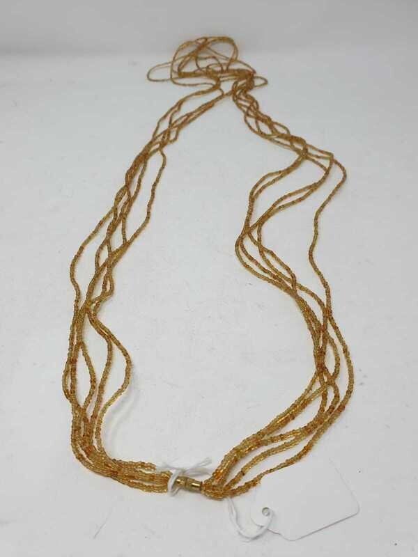 5 in 1 Handbeaded African Waist Beads - Measurements:  52&quot;/ 132.1cm