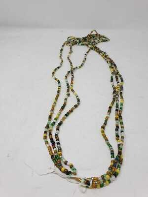 3 in 1 Handbeaded African Waist Beads - Measurements:  54&quot;/ 137.2cm