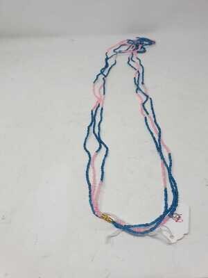 3 in 1 Handbeaded African Waist Beads - Measurements:  54&quot;/ 137.2cm
