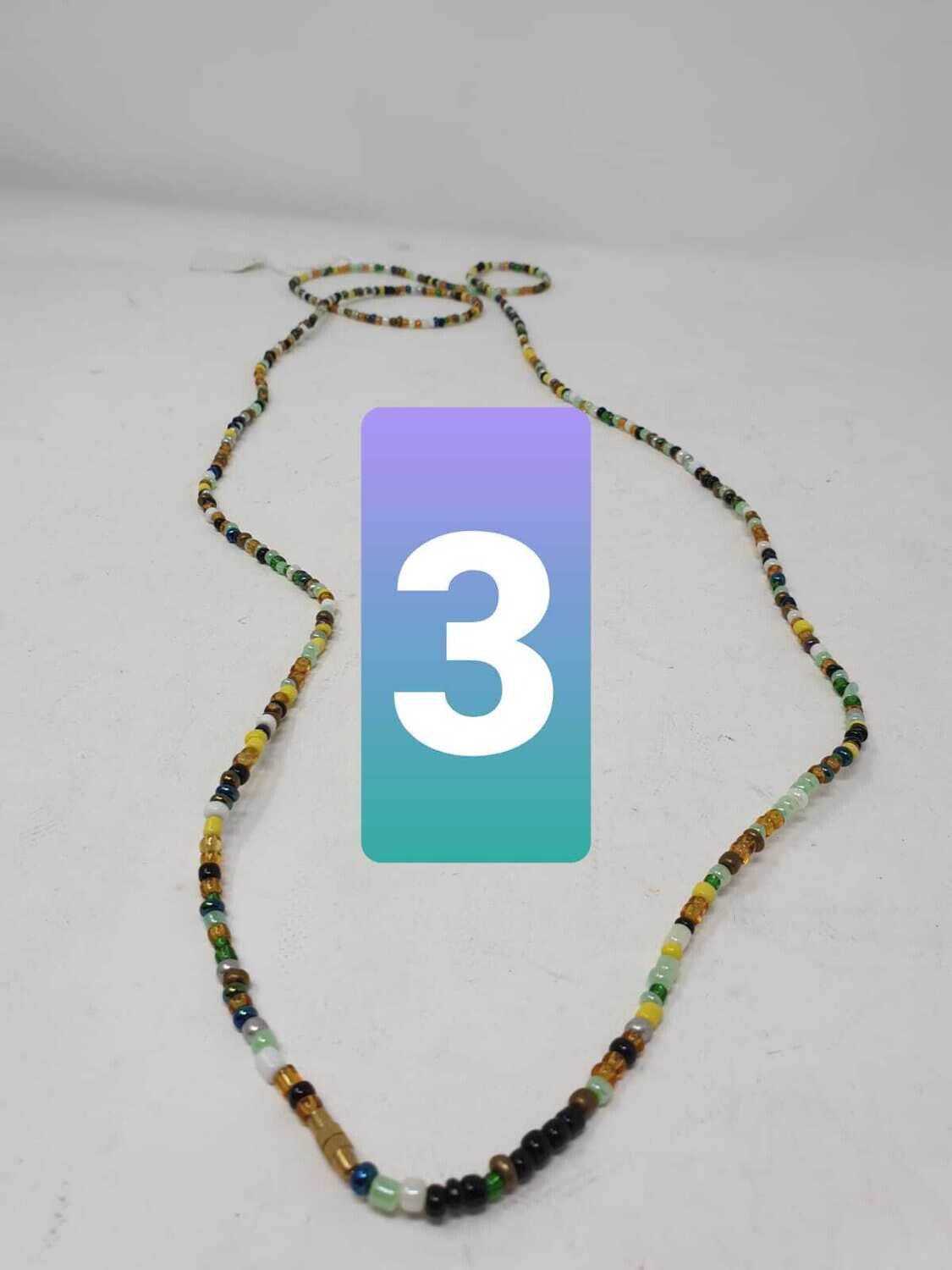 Handbeaded African Waist Beads - Size 57"/ 144.8cm