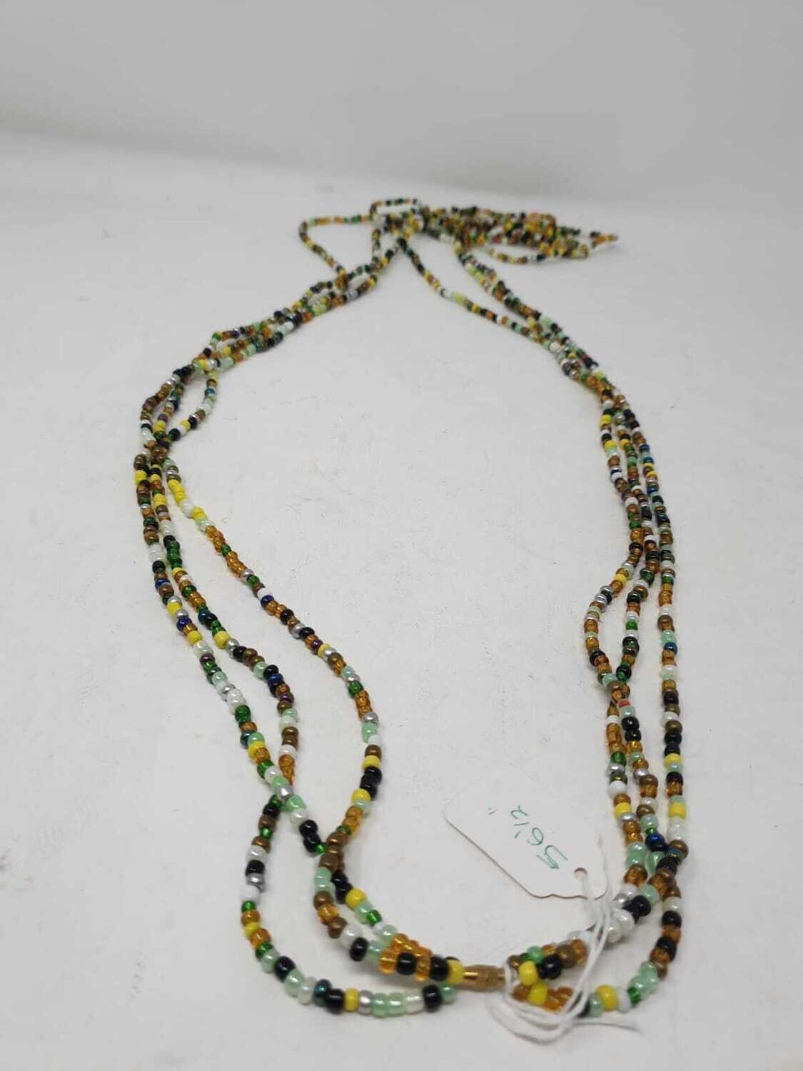 3 in 1 Handbeaded African Waist Beads - Size 56"/ 142.3cm