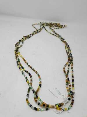 3 in 1 Handbeaded African Waist Beads - Measurements:  56&quot;/ 142.3cm