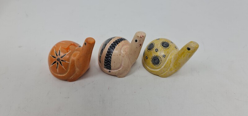 Hand-Painted Soapstone Kenyan Paperweight - Tortoises