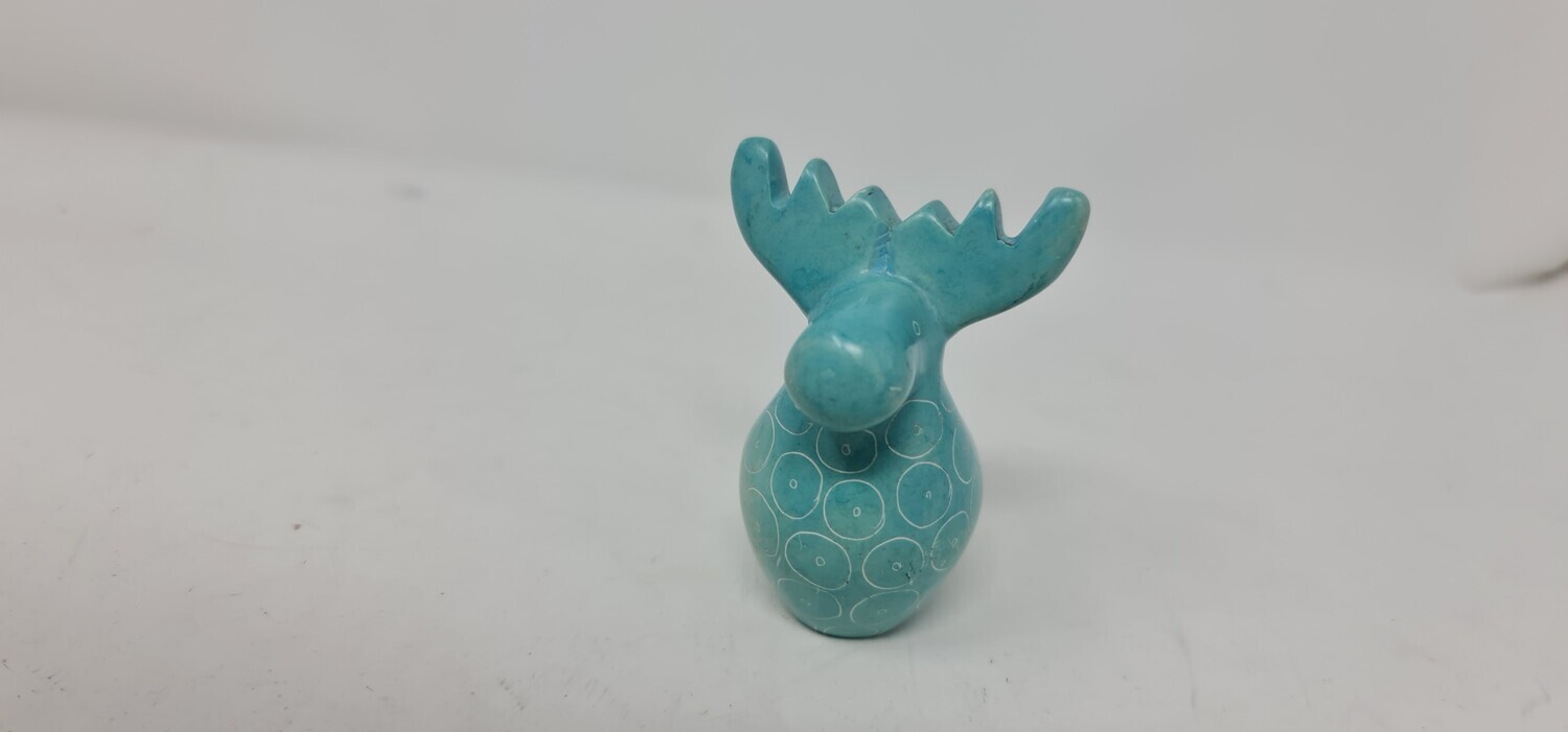Hand-Painted Soapstone Paperweight - Reindeer