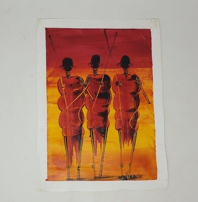 African Masai Art Canvas Oil Painting - 30cm x 40cm