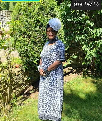 Cultural African Print Kanga Dress - Size 14/16