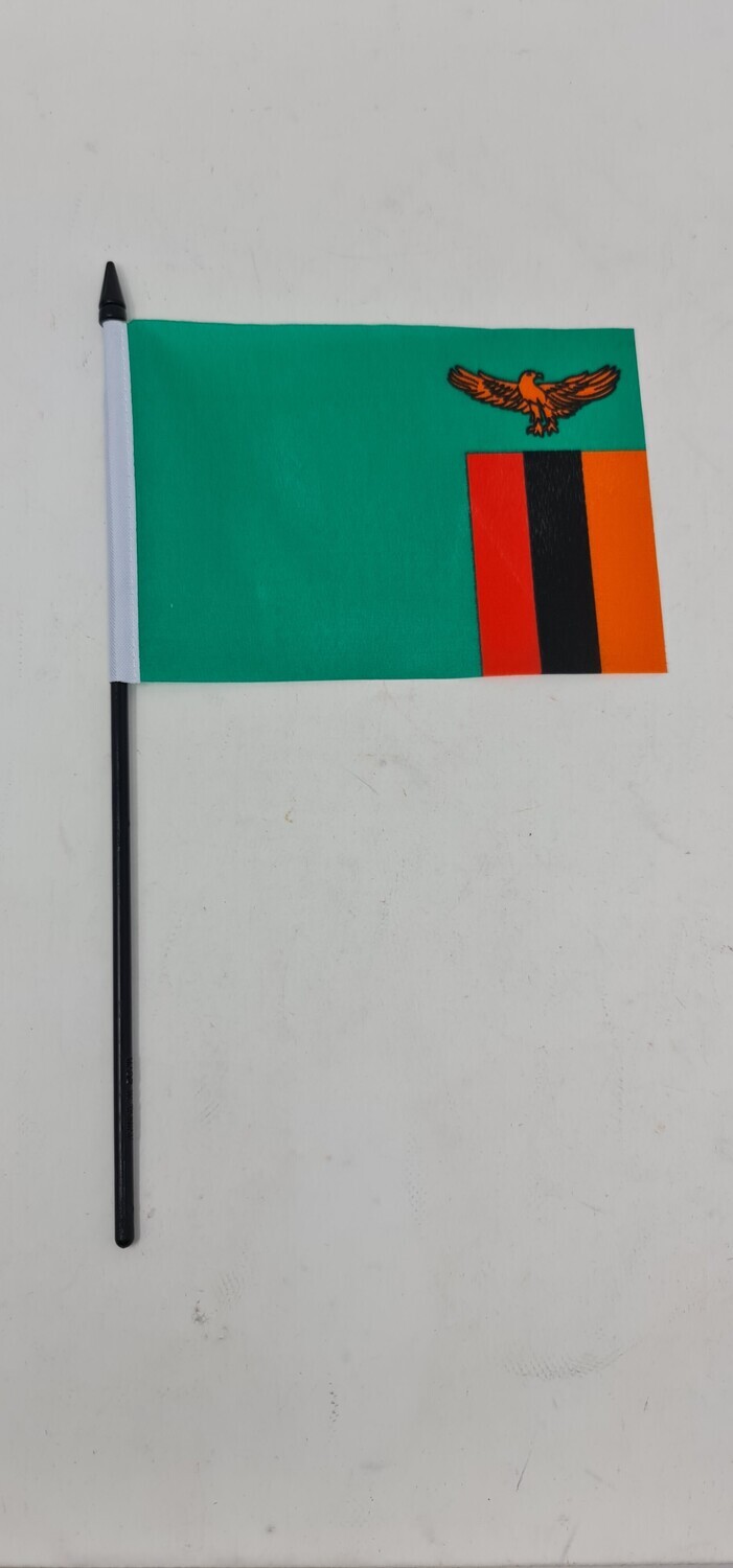 National Flag - Small 15x10cm - Zambia
