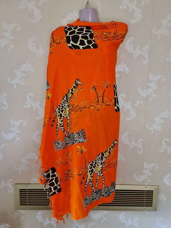 Sarong Wrap Bikini Wrap Swimsuit Cover Beachwear Cover Up - Twiga Orange