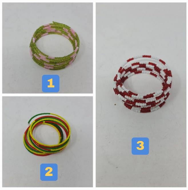 Hand Beaded Spiral Bracelet - 6cm