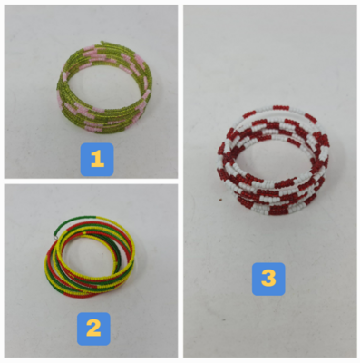 Hand Beaded Spiral Bracelet - 6cm