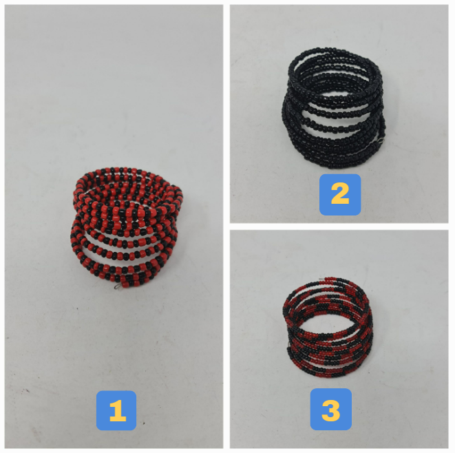 Hand Beaded Spiral Bracelet - 6cm
