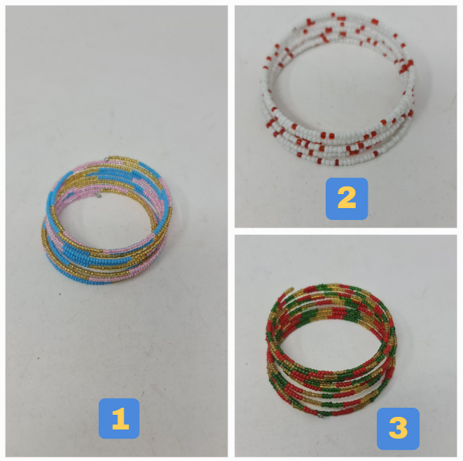 Hand Beaded Spiral Bracelet - 6cm