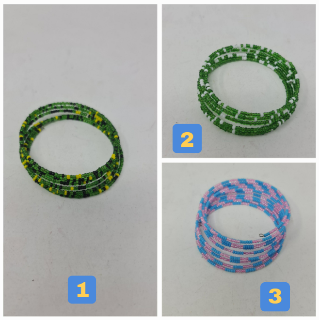 Hand Beaded Spiral Bracelet - 6cm