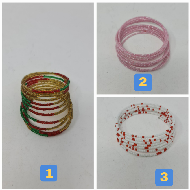 Hand Beaded Spiral Bracelet - 6cm
