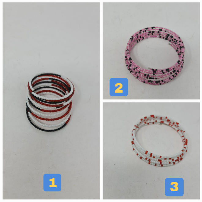 Hand Beaded Spiral Bracelet - 6cm