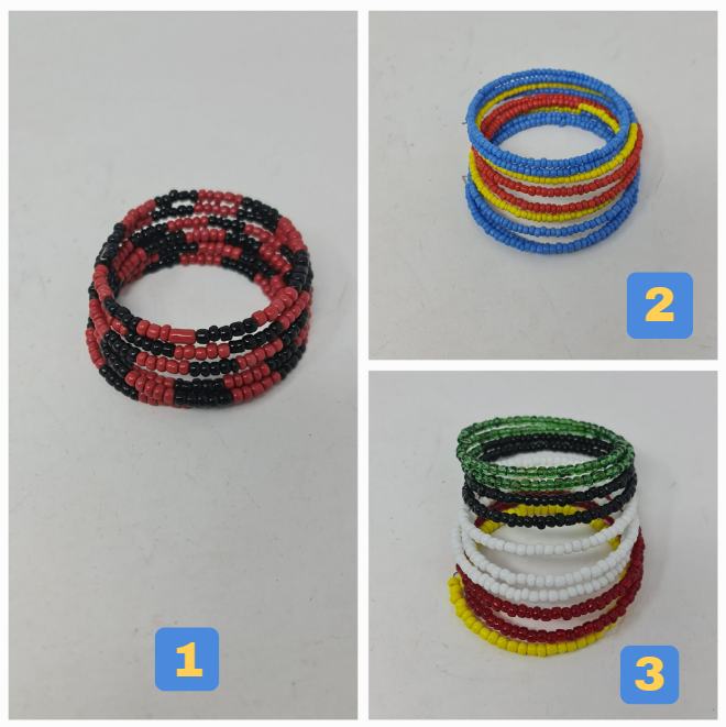 Hand Beaded Spiral Bracelet - 6cm