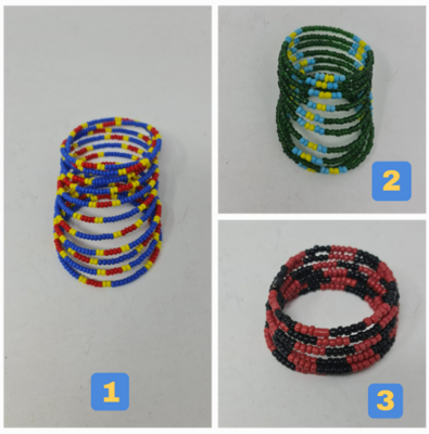 Hand Beaded Spiral Bracelet - 6cm